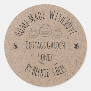 Kraft Papier Honingpot Etiket
