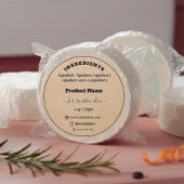 Kraft papier ingrediënt handgemaakte zeep Label