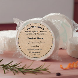 Kraft papier ingrediënt handgemaakte zeep Label