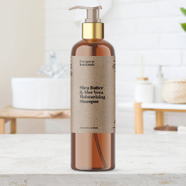 Kraft papier look waterdicht cosmetica flesetiket sparkling wijnetiket