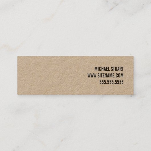 Kraft-papier met gebundelde tekst Label met cadeau (Achterkant)