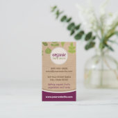 Kraft papier Natuur Visitekaartje (Staand voorkant)