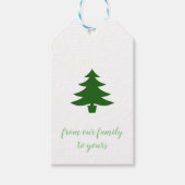 Kraft Papier Pine Fir Tree Gift Label Cadeaulabel (Voorkant)