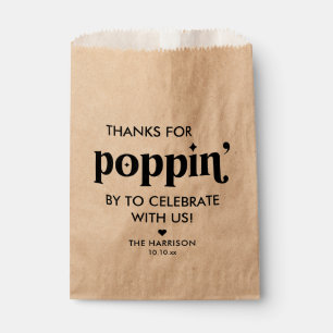 Kraft Papier Popcorn Baby shower Favor Bedankzakje
