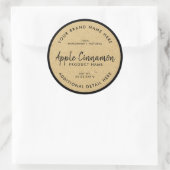 Kraft papier product ronde sticker (Tas)
