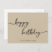 Kraft Papier Proficiat Verjaardag  Briefkaart (Voorkant / Achterkant)