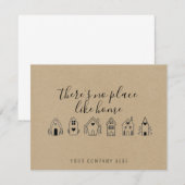 Kraft Papier Realtor Nieuwe Huiseigenaar Bedankkaart (Voorkant / Achterkant)