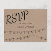 Kraft papier RSVP Briefkaart voor bruiloft (Voorkant)