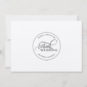 Kraft papier, rustiek, online virtuele bruiloft kaart (Achterkant)