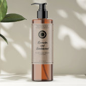 Kraft papier stijl cosmetica flesetiket met logo sparkling wijnetiket