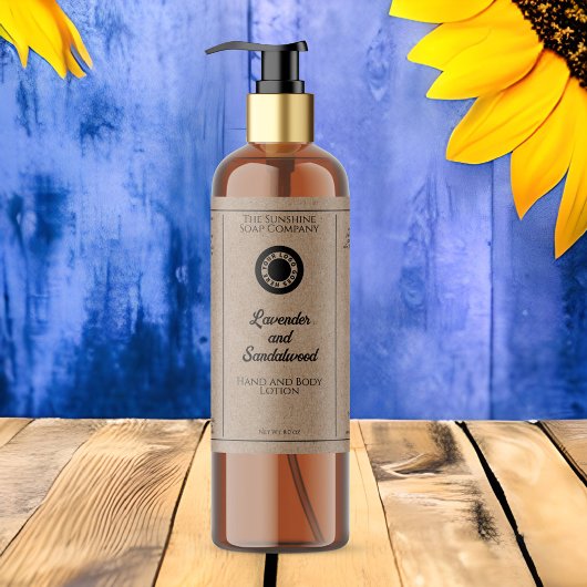 Kraft papier stijl cosmetica flesetiket met logo sparkling wijnetiket