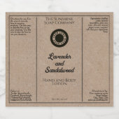 Kraft papier stijl cosmetica flesetiket met logo sparkling wijnetiket (Enkel label)