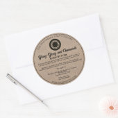 Kraft Papier Stijl Cosmetica Kruik Label met logo (Envelop)