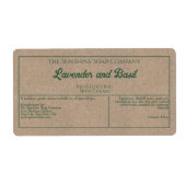 Kraft papier stijl een groene tekst cosmetica potj etiket (Voorkant)