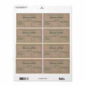 Kraft papier stijl een groene tekst cosmetica potj etiket (Full Sheet)