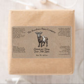 Kraft papier stijl Geitenmelk Cosmetica Label (Insitu)