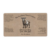 Kraft papier stijl Geitenmelk Cosmetica Label (Voorkant)