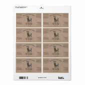 Kraft papier stijl Geitenmelk Cosmetica Label (Full Sheet)