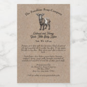 Kraft papier stijl Geitenmelk Cosmetica Label Wijn Etiket (Enkel label)