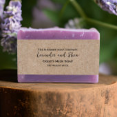 Kraft papier stijl minimalistische zeep buik band uitnodigingen wikkel