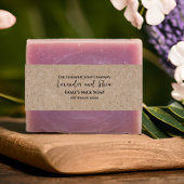 Kraft papier stijl minimalistische zeep buik band uitnodigingen wikkel