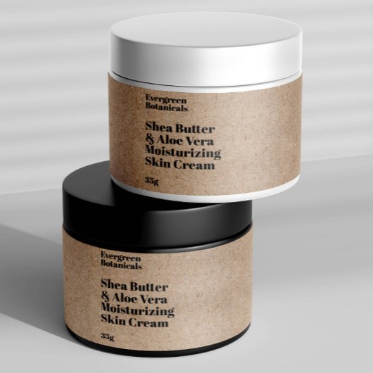 Kraft papier stijl waterdichte cosmetica potje lab waterfles etiket