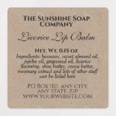 Kraft papier stijl waterdichte lip balsem label (Design 1)