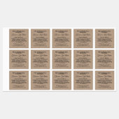 Kraft papier stijl waterdichte lip balsem label (Vel)