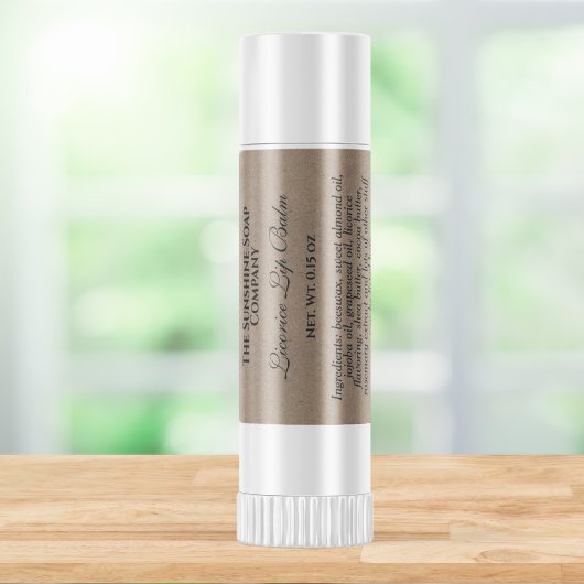 Kraft papier stijl waterdichte lip balsem label