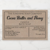 Kraft papier stijl waterdichte zeep box label voedselcontainer etiket (Enkel label)