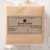 Kraft papier stijl zeep cosmetica label met logo (Insitu)