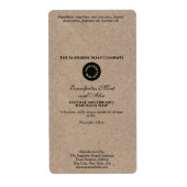 Kraft papier stijl zeep verpakking label w Logo (Voorkant)