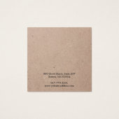 Kraft Papier Stud Oorbel Vierkante Display Kaart (Achterkant)