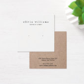 Kraft Papier Stud Oorbel Vierkante Display Kaart (Bureau)