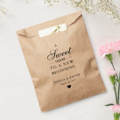Kraft papier Sweet Ending Nieuw begin bruiloft Bedankzakje (Gezegeld)