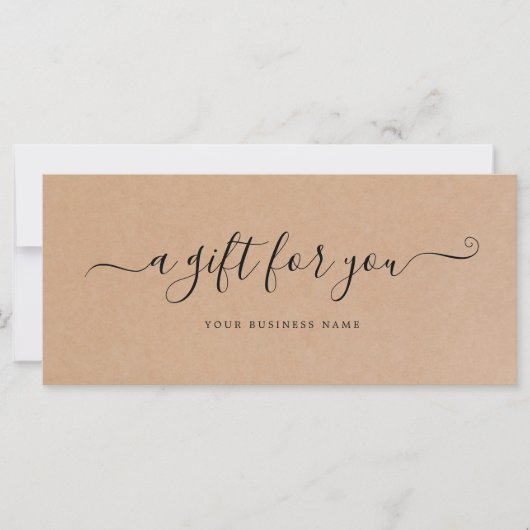 Kraft-papier voor bedrijfscadeaubonnen (Voorkant)