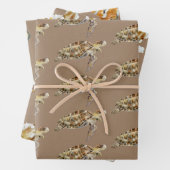 Kraft Papier Waterverf Zee Schildpad & Vis Inpakpapier Vel (In situ)