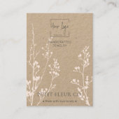Kraft papier Wildbloemen QR Sieraden Display Kaart Contactkaartje (Voorkant)