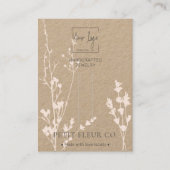Kraft Papier Wildbloemen Sieraden Haarclip Display Contactkaartje (Voorkant)