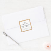 Kraft-papier, wit etiket met rand (Envelop)