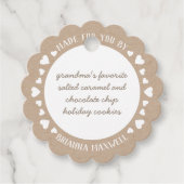 Kraft papieren harten gemaakt met liefde bedankjes labels (Voorkant)