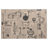  Kraft Paris Theme Script Stof (Yard (91,4 cm))
