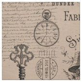  Kraft Paris Theme Script Stof (Swatch)