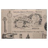  Kraft Paris Theme Script Stof (Fat Quarter)