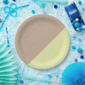 Kraft & pastel gedompeld wegwerp papier bord (Feest)