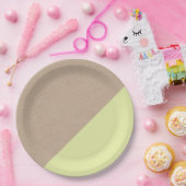 Kraft & pastel gedompeld wegwerp papier bord (Feest)