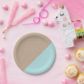 Kraft & pastel gedompeld wegwerp papier bord (Feest)