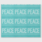 Kraft Peace Wrapping Paper, Aqua Cadeaupapier (Vlak)