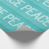 Kraft Peace Wrapping Paper, Aqua Cadeaupapier (Hoek)