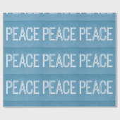 Kraft Peace Wrapping Paper, blauw Cadeaupapier (Vlak)